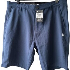 NWT Hurley Mens 36 Navy Blue Hybrid Walk Shorts All Terrain